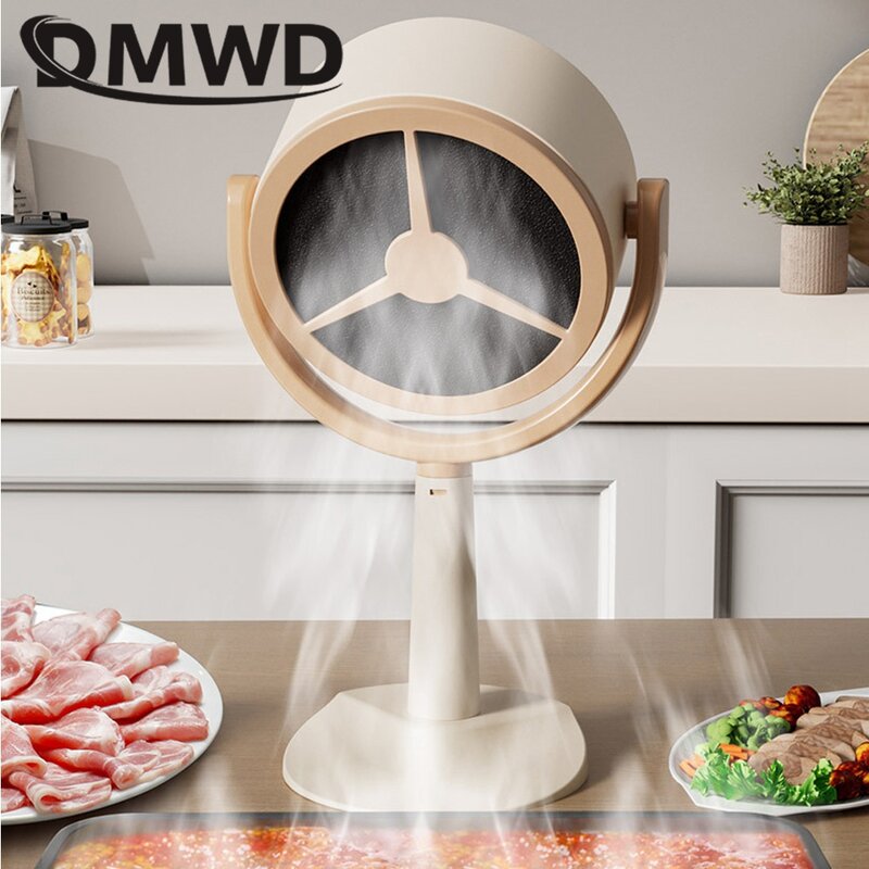 DMWD Household Mini Range Hood High Suction Range Hood Desktop Air Extractor Ventilator Barbecue Camping Remove odor Chargeable