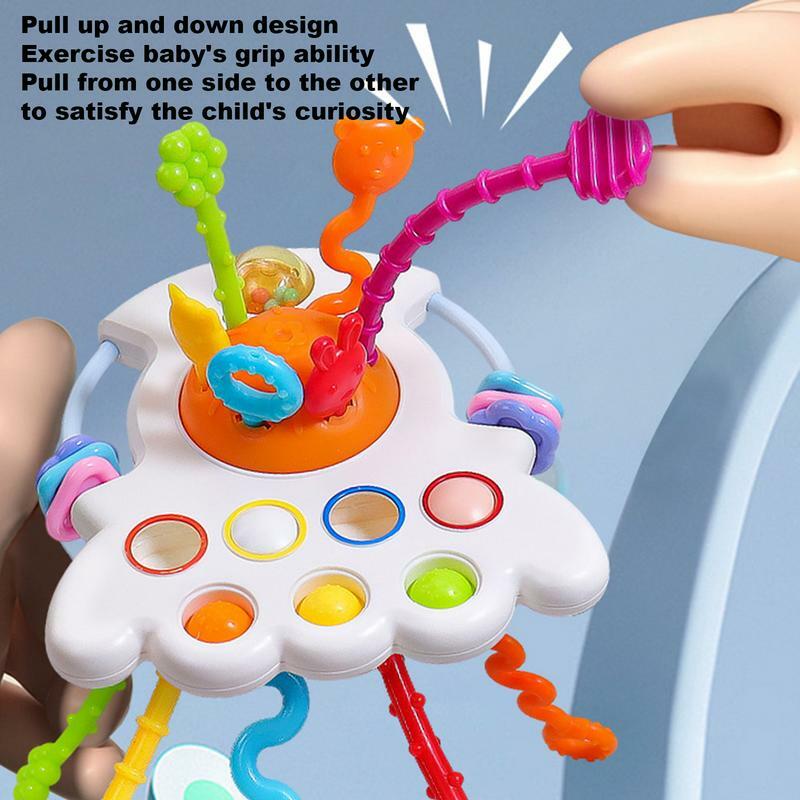 子供、モンテッソーリ、感覚玩具、スキル構築、モータースキル開発、教育用のプルストリングアクティビティ玩具