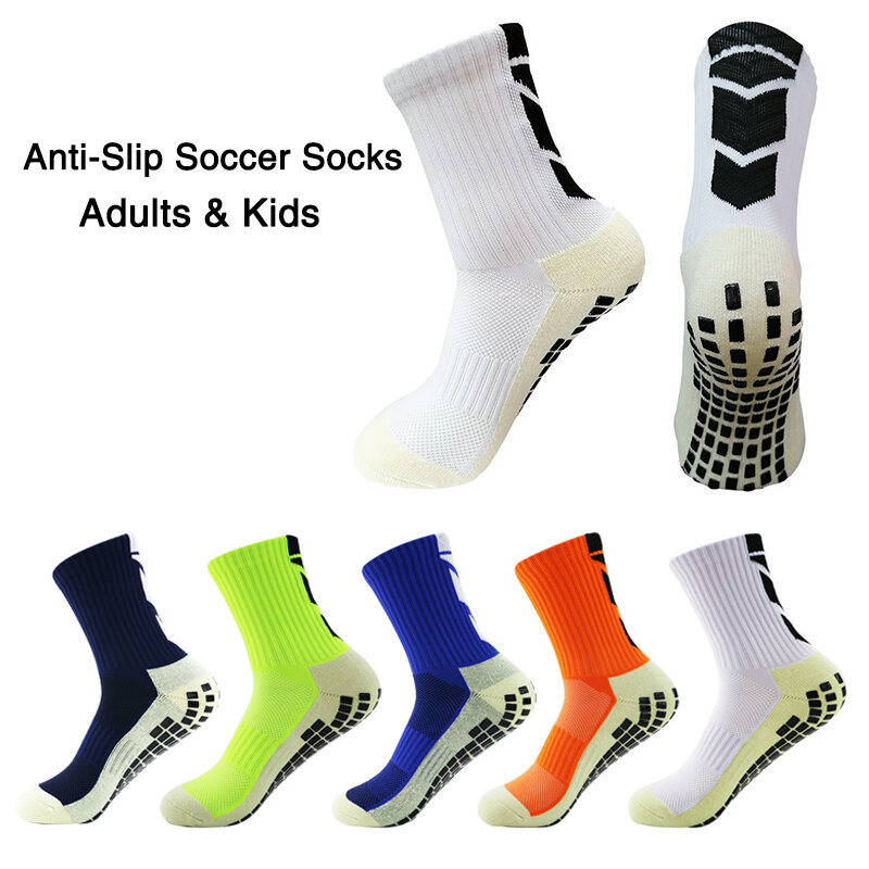 Sports Football Socks Grip Anti-Slip Socks Thickened 2022 Breathable Non Skid Soccer Socks Adults Kids Outdoor Cycling Sock