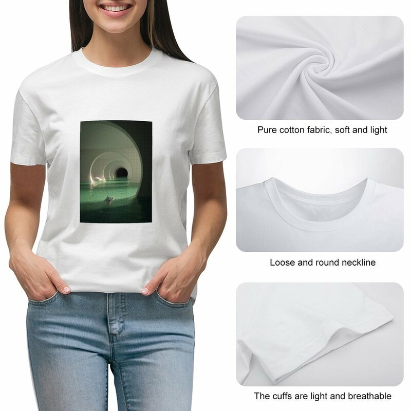 Koszulka z plakatami jpeg poolroom za duże koszule z kotem ubrania anime dla kobiet