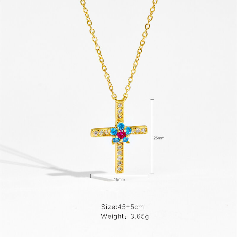 VEWANT-colgante de cruz de plata de ley 925 para mujer, cadena larga, collar de lujo, regalo fino, joyería de fiesta, 2024