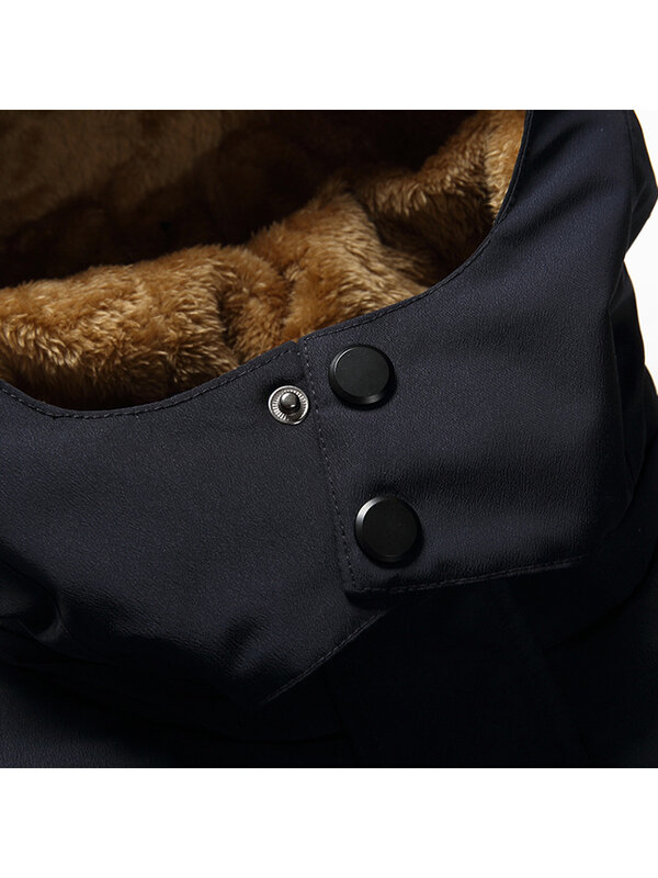 メンズフード付き毛皮カラージャケット,厚手のニットコート,カジュアルな冬のファッション,黒のパーカーカラー