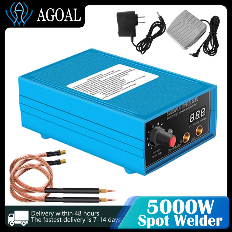 Saldatori regolabili di corrente portatili 0-800A della saldatrice a punti di AGOAL ad alta potenza 5000W per la batteria 18650