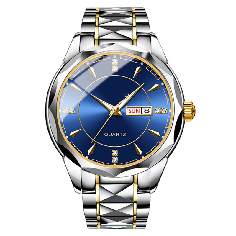 Metalowe zegarki kwarcowe Unisex o gładkiej powierzchni prosty zegarek do czynności w pomieszczeniach lub codziennego użytku