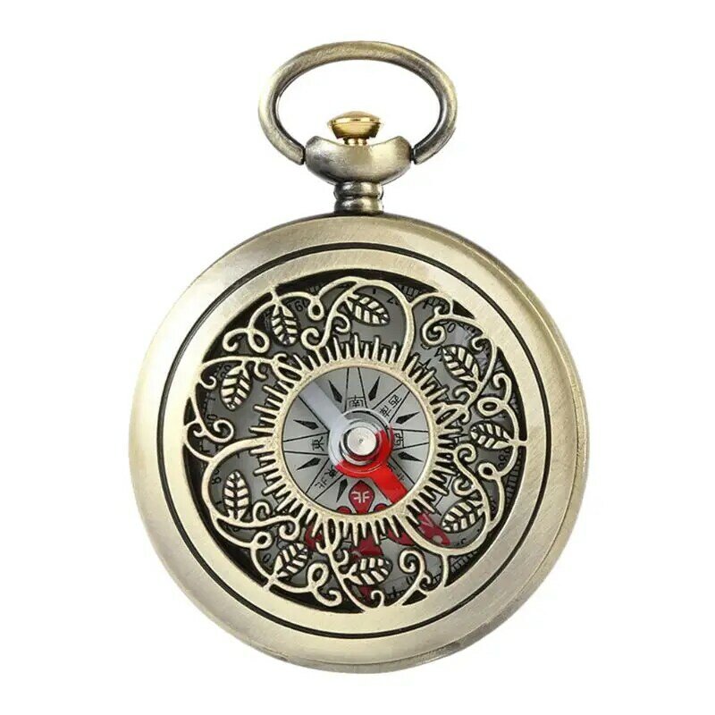 Карманные часы с компасом, стильные часы с ожерельем и цепочкой для мужчин и женщин