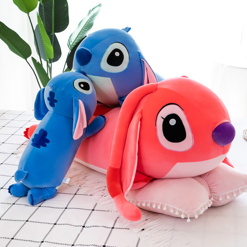 Disney-peluches de Lilo y Stitch para niños, juguetes de peluche de Anime, almohada suave, regalos de Navidad, 60/100cm