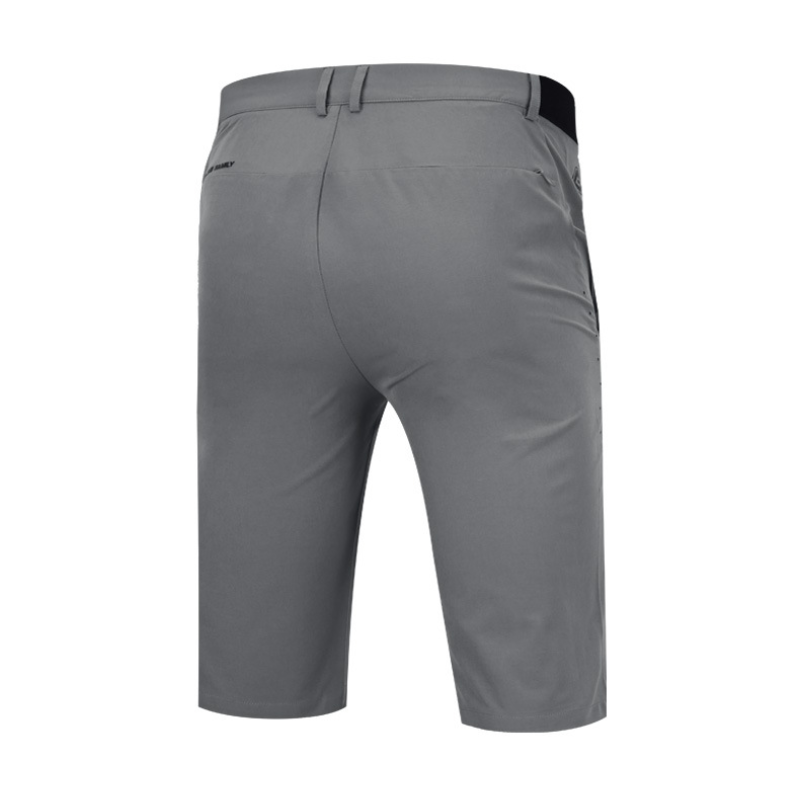 Męskie spodenki do golfa letnie solidne średnie obcisłe spodnie elastyczne oddychające odzież sportowa codzienne ubrania strój na siłownię Grey KUZ076
