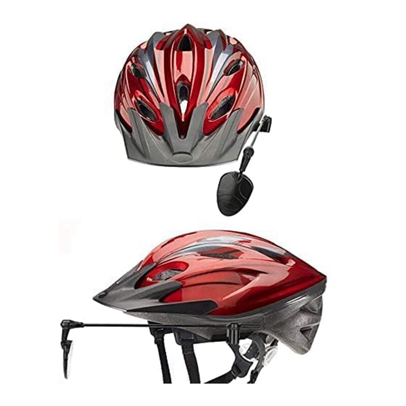 Big Deal 2Pcs Bike Helmet Mirror, 360 Degree Adjustable Bicycle Rear View Mirror Bike Mirror Lightweight For Cycling