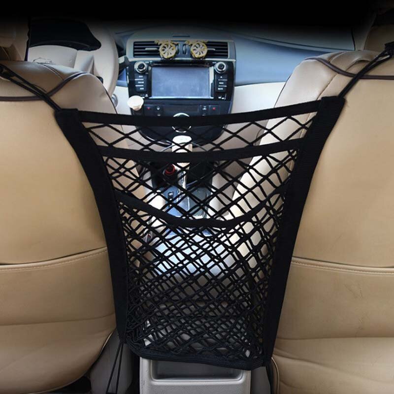 Autos icherheit Aufbewahrung snetz Tasche Auto Innen kofferraum Sitz lehne Mesh Aufbewahrung tasche dehnbare elastische Netz tasche Organizer Autozubehör