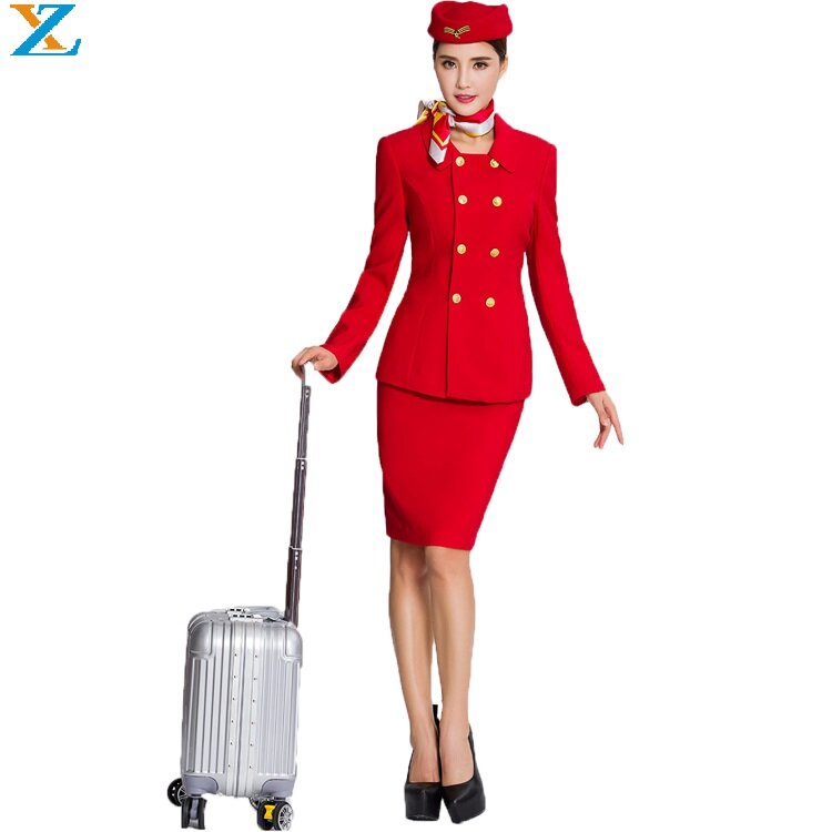 Uniforme dell'aviazione della hostess della compagnia aerea degli emirati di moda