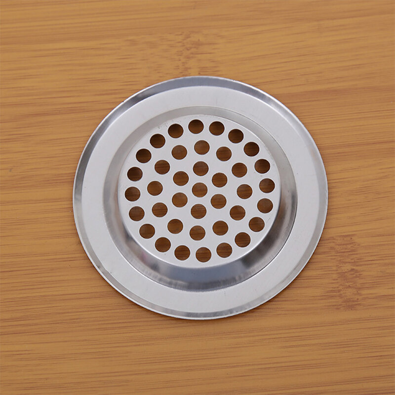 75mm 60mm Stainless Steel Hair Filter Round Vent Grille Cover Bathroom  Kitchen Sink Strainer Shower Drain Hole Stopper Plug