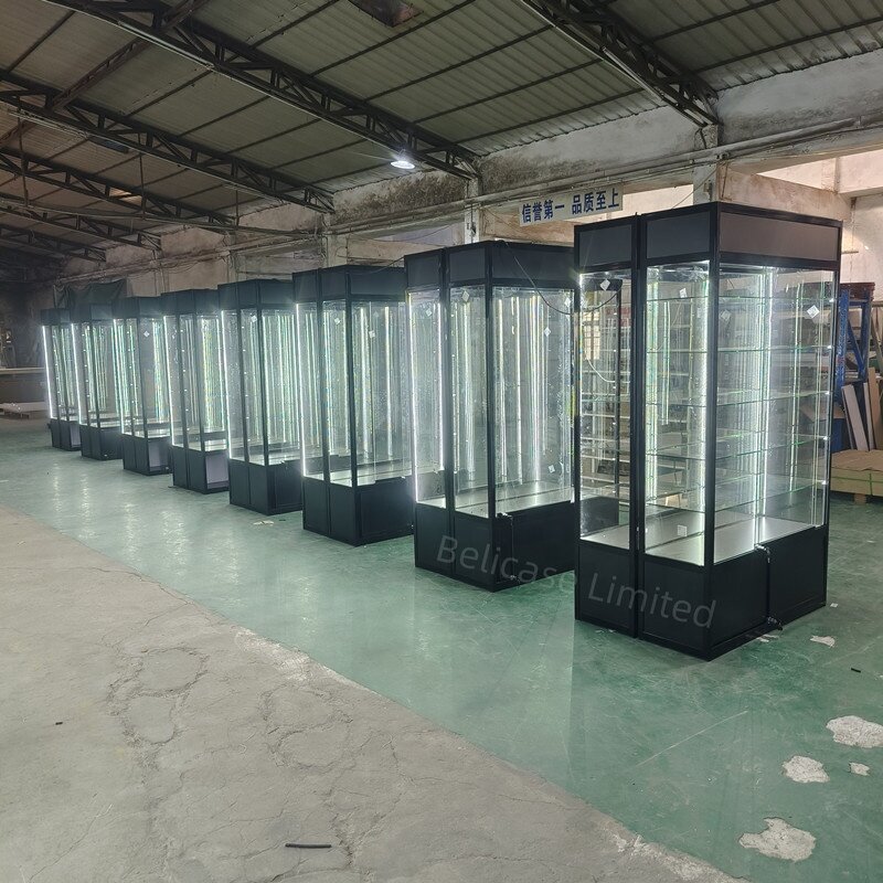 custom，Retail and Smoke Store Furniture Showcase Lockable Glass Showcase Display for Products Display
