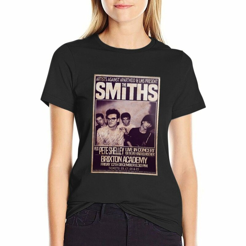 The Smiths 1986 파이널 콘서트 티셔츠, 여성용 크롭 티셔츠, 여성용 흰색 티셔츠