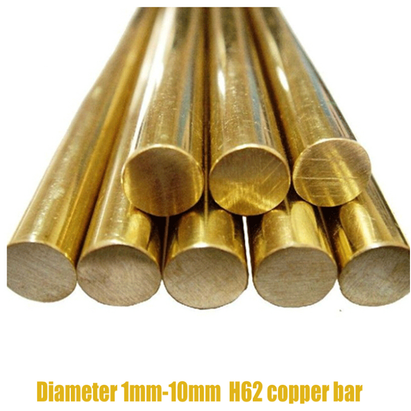 H62 brass rod copper cutting tool diy hand rivet bar 1/2/3/4/5/6/7/8/9/10mm
