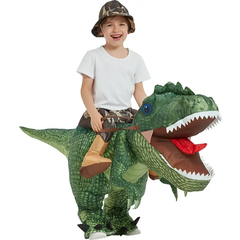 Mascote inflável Dinosaur Costume para crianças e adultos, Cartoon Doll Props, Halloween Cosplay, Conjuntos engraçados, Conjuntos de Natal