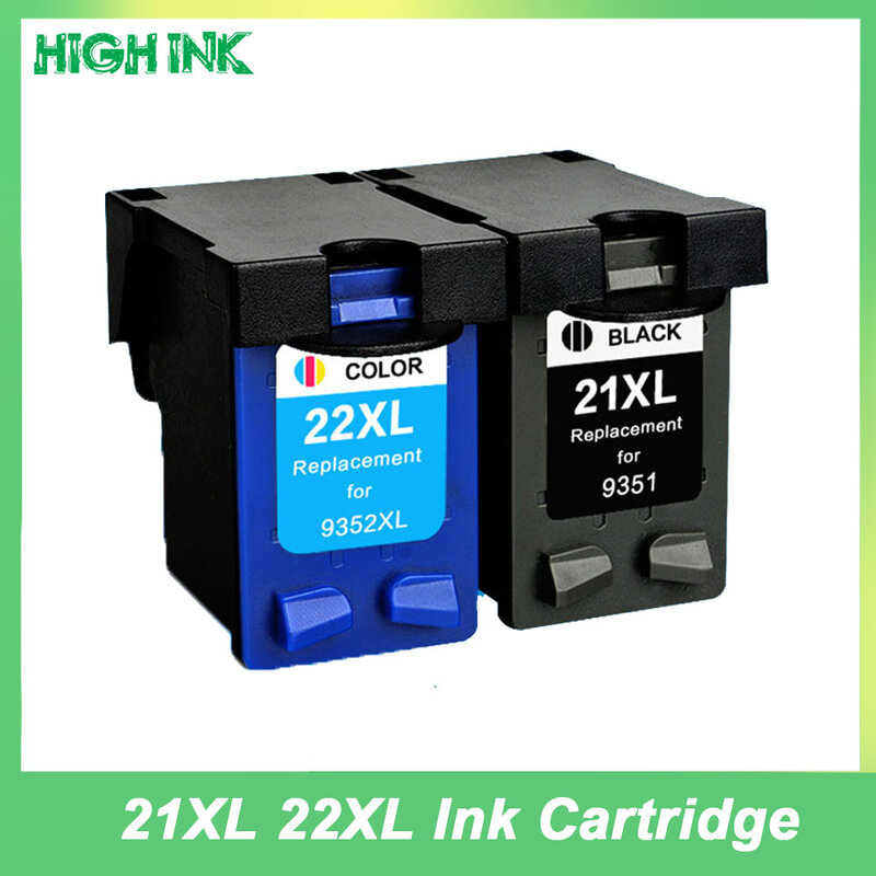 Cartucho de tinta para impresora hp 21xl, 21 22, hp21, hp22, Deskjet F2180, F4180, F2200, F2280, F300, F380, 380, D2300