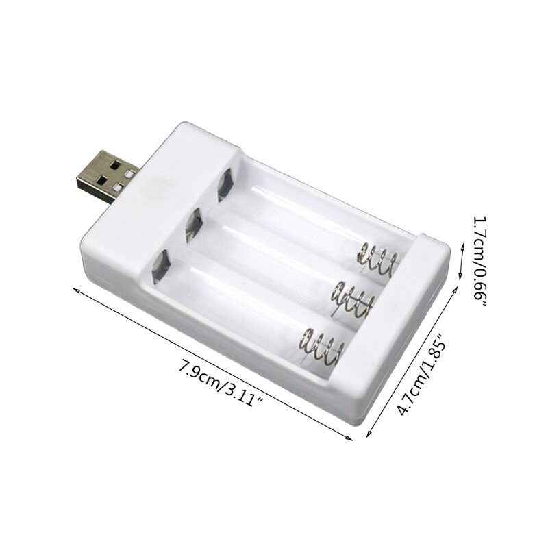 Universal USB Output 3 Slot Adapter For AA AAA