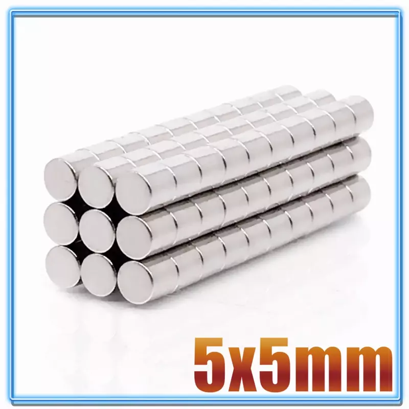 100Pcs Mini Small N35 Round Magnet 5x1 5x1.5 5x2 5x3 5x4 5x5 mm Neodymium Magnet Permanent NdFeB Super Strong Powerful Magnets