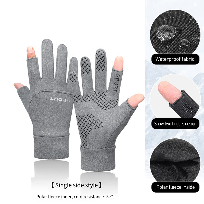 Men’s Winter Cycling Gloves Touch Screen Warm Waterproof Glove Outdoor Sports Running Cycling Driving Hiking Mittens