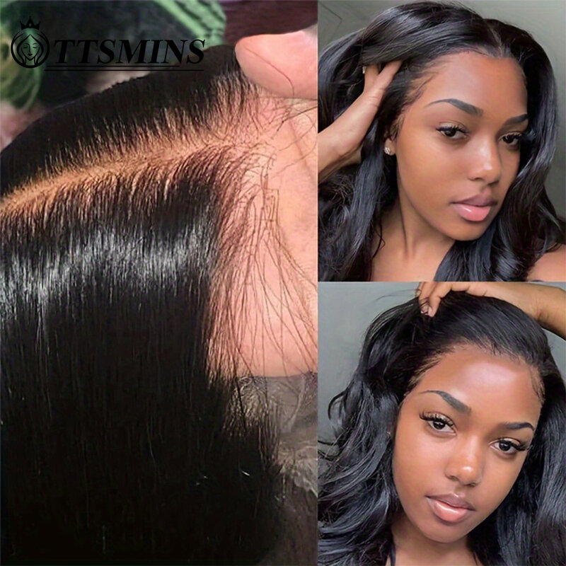180% Upgraded No Glue Loose Body Wave Lace Front Wigs Human Hair 5x5 Glueless Wigs Ready To Wear Pre Plucked Pre Cut Beginners