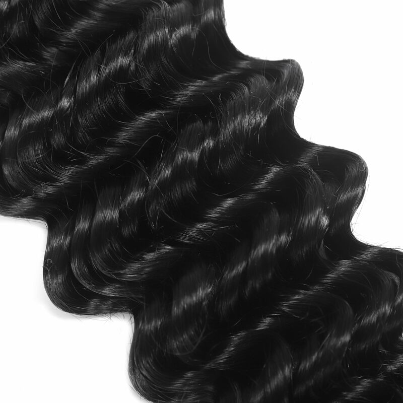 Extensions de Cheveux Humains Vierges Brésiliens, Tressage en Vrac, Vague Profonde, 28 Pouces, 1 Bundle 50g, Sans Trame