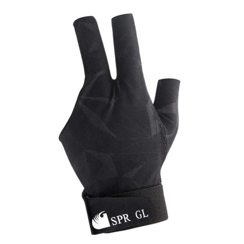 Three Fingers Billiard Glove Adults Lightweight Pool Cue Mitts Nonslip Left Hand Snooker Glove for Games Sports Playing Practice