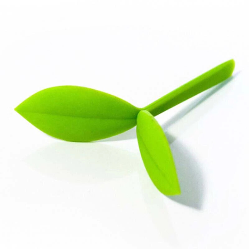 Accessori lettura Silicone per Bookworm creativo piccole foglie segnalibro boccioli di erba segnalibro germoglio segnalibro piccolo bocciolo d'erba