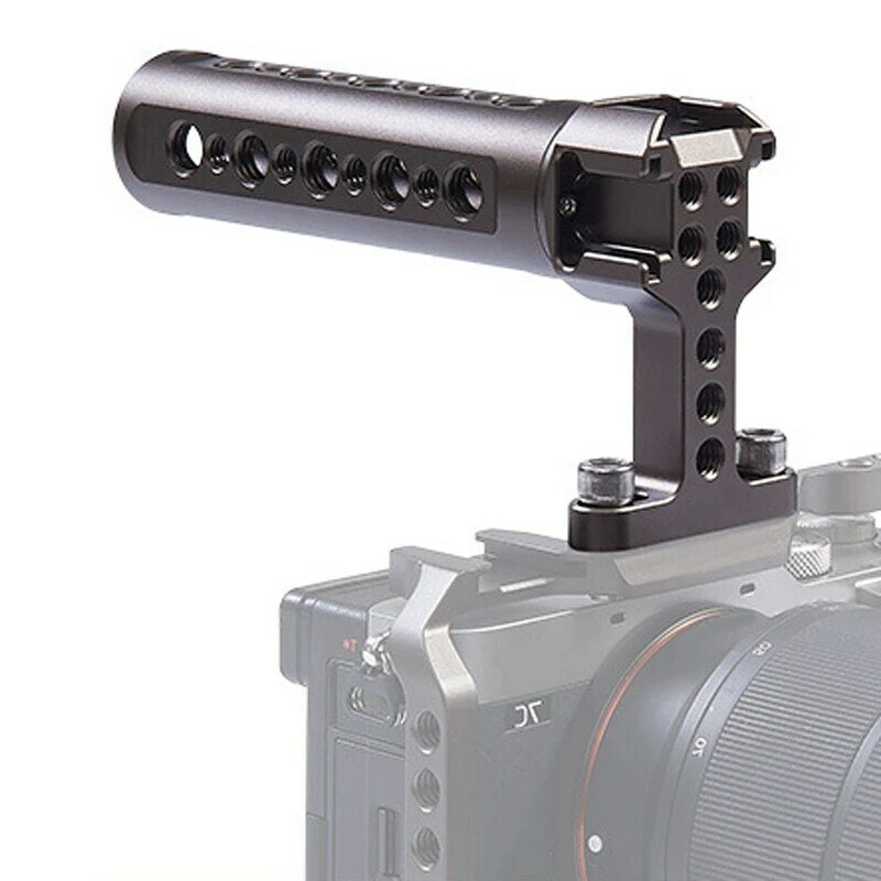 1 Piece Rabbit Cage Metal Photography Equipment 3 Head Hot Single Camera Top Lift Handle Extension Accessories ,Bronze