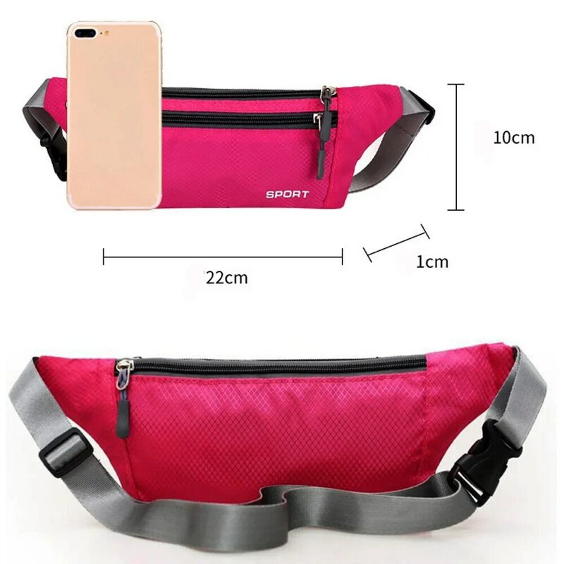 1pc Professional Running Zip Bag sport impermeabili petto borse a tracolla cintura marsupio Unisex girovita escursionismo accessori Outdoor