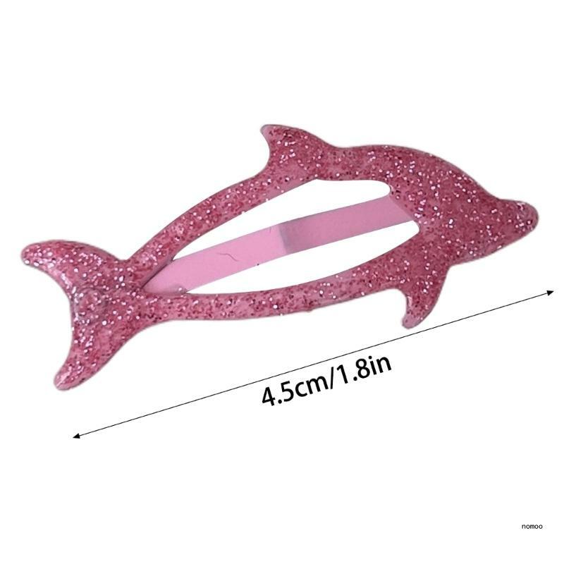 Dolphin Hair Clip Set Lovely Hair Clip with Glitter Hairpins for Most Hair Girls HairPins 2000s Girls