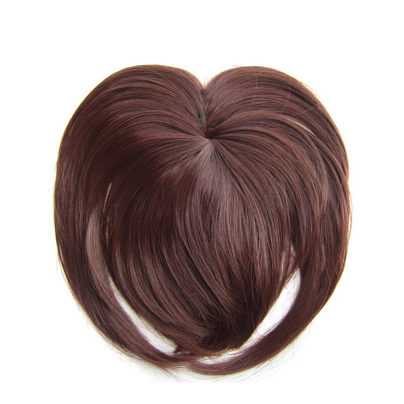 Franja com franja com templos para mulheres, cabelos ondulados, extensão de cabelo liso e puro, hairpieces para uso diário