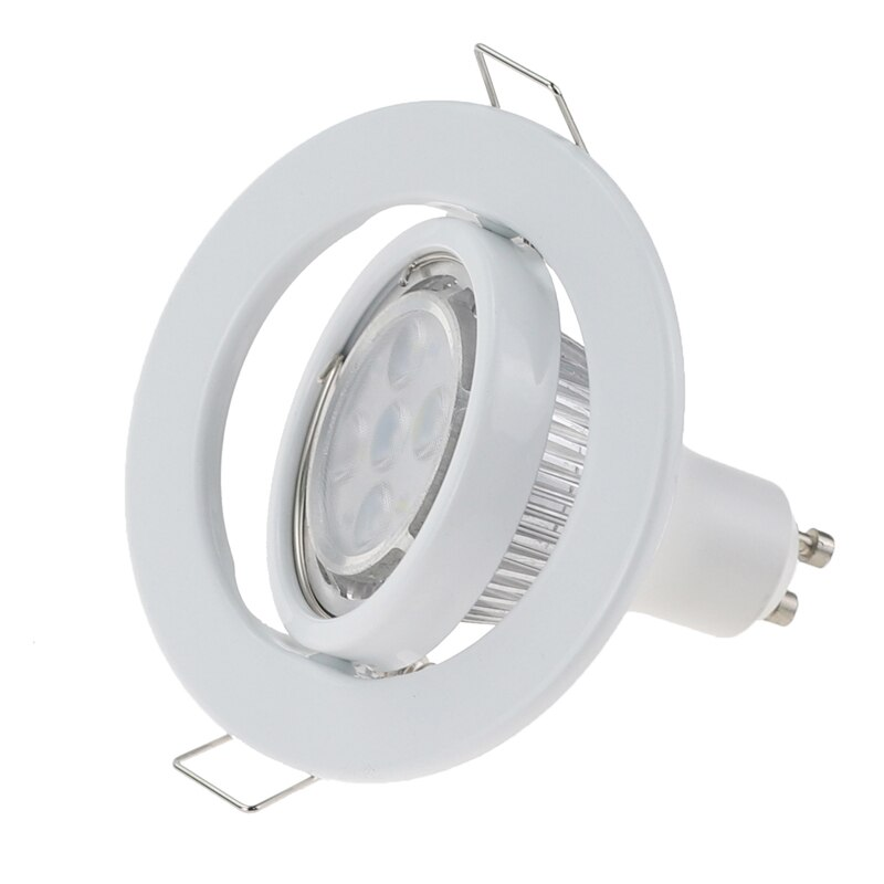 GU10 Recessed Downlight MR16 Accessory Mount Ceiling Spotlight Frame Mounted Round LED Bulb Replaceable Base Socket Light