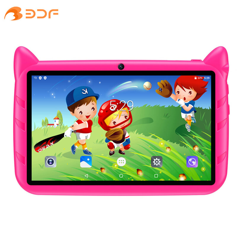 Tablet PC Android com câmeras duplas para crianças, educação de aprendizagem, WiFi, Quad Core, 5G Pad, presentes, 4000mAh, 2GB RAM, 32GB ROM, 7 polegadas