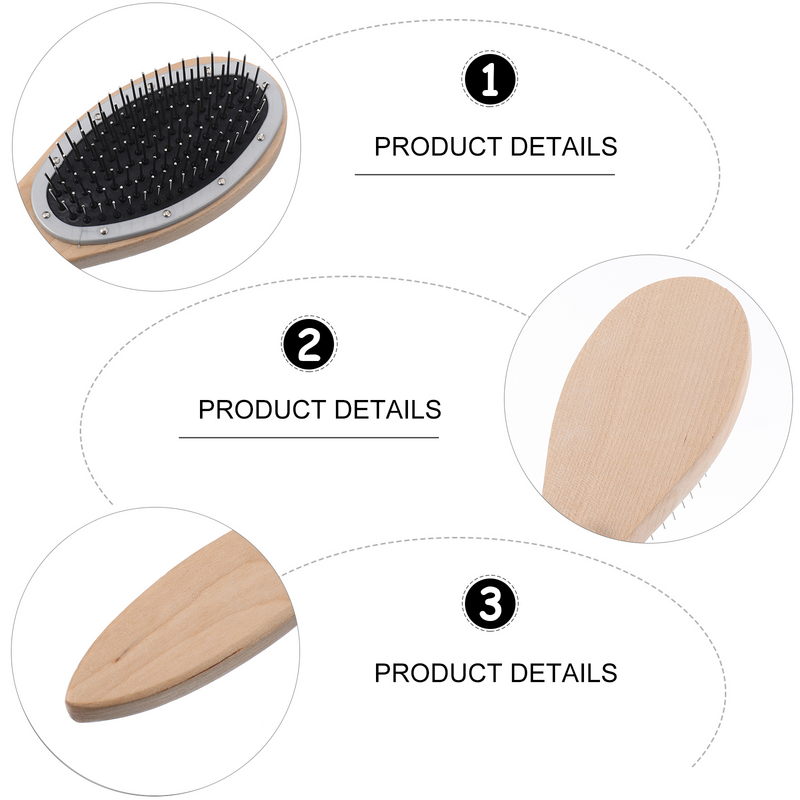 2Pcs Hair Brush Detangling Brush Wooden Handle Combs for Wet and Dry Hair