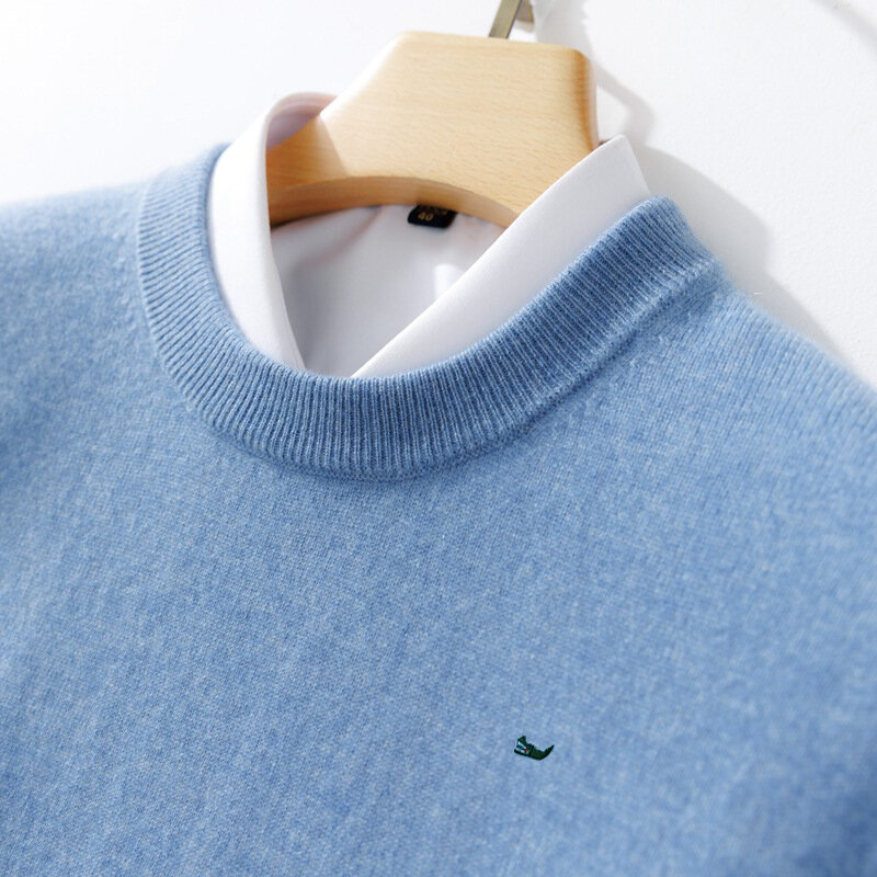 Maglione di Cashmere o-collo pullover da uomo sciolto oversize M-5XL maglia inferiore camicia autunno inverno nuovo coreano Casual caldo Top