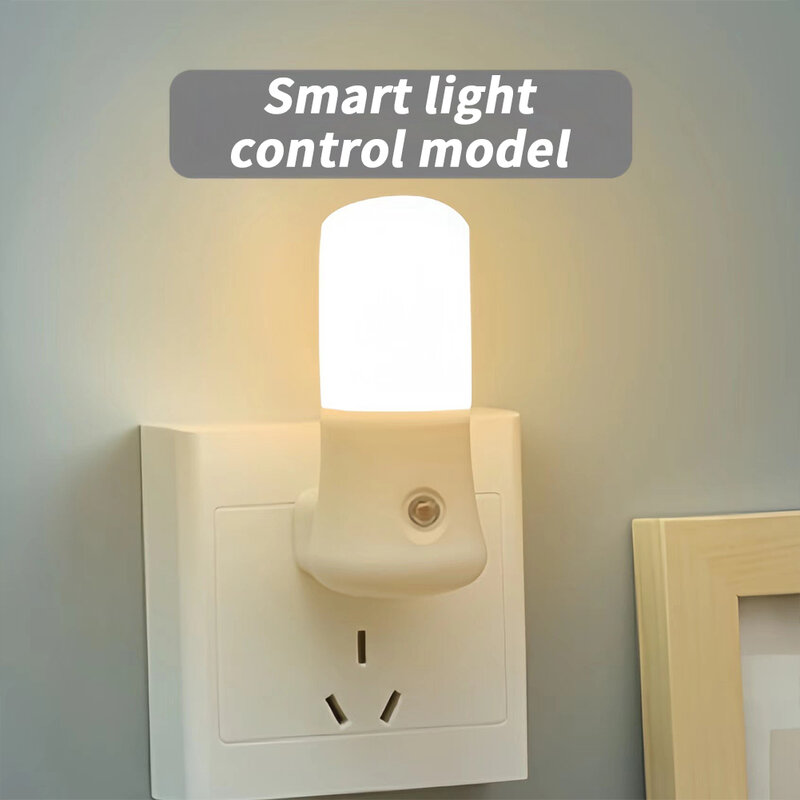 LED dimmerabile luce notturna Plug in Wall Smart Night Lamp Dusk To Dawn Sensing Night Light lampada da notte per bambini anziani bagno
