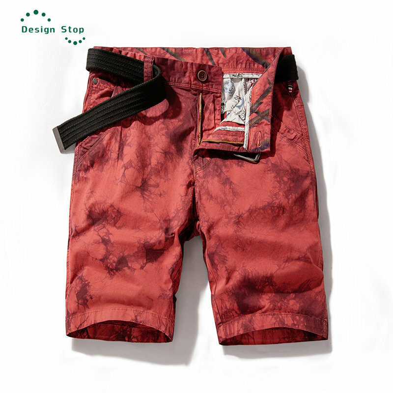 New Arrivals Men's Baggy Cargo Shorts Male Straight Cotton Camo Shorts for Sports and Outdoor