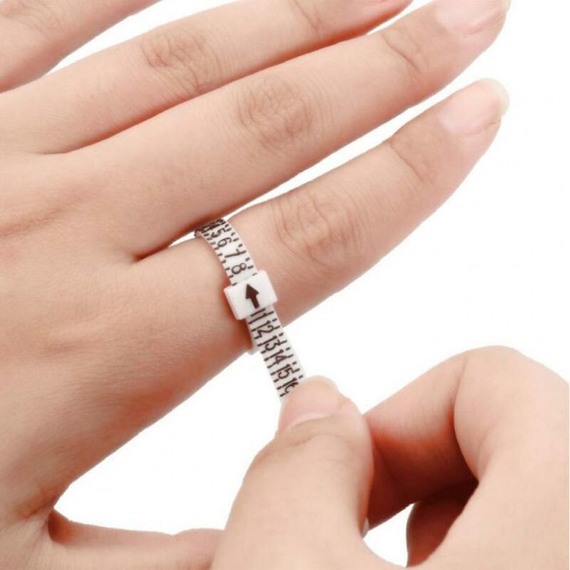 Alat pengukur ukuran lingkaran cincin, alat ukur ukuran jari untuk toko perhiasan, dapat digunakan kembali