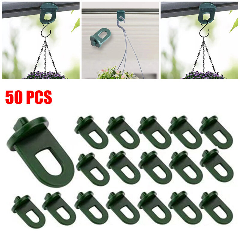 50 pçs grampos de efeito estufa prendedor amarrado fivela gancho de suspensão para planta vegetal enxertia pendurado suporte planta pote gancho clipe