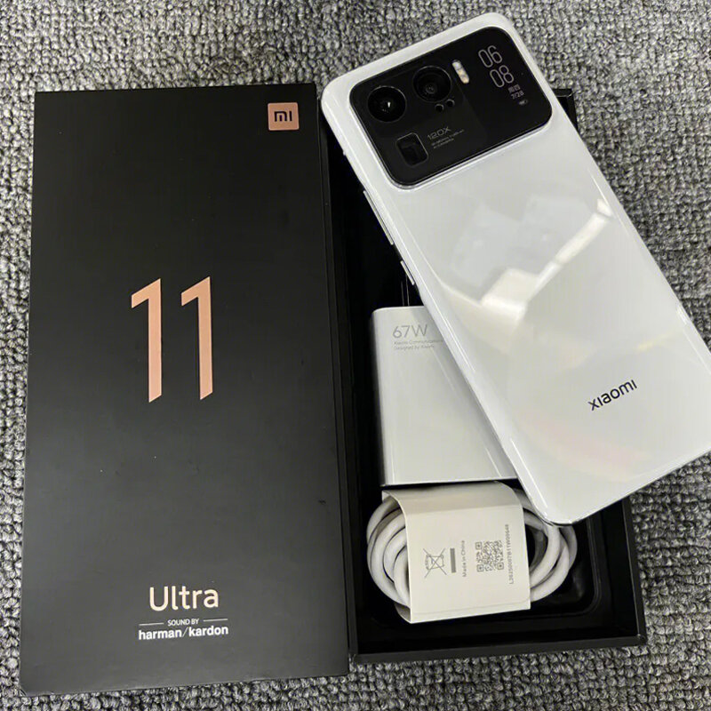 Xiaomi-11 Smartphone Ultra Android, 5G, 5000mAh, 50MP, 6,81 ”, Snapdragon 888, reverso sem fio, firmware global
