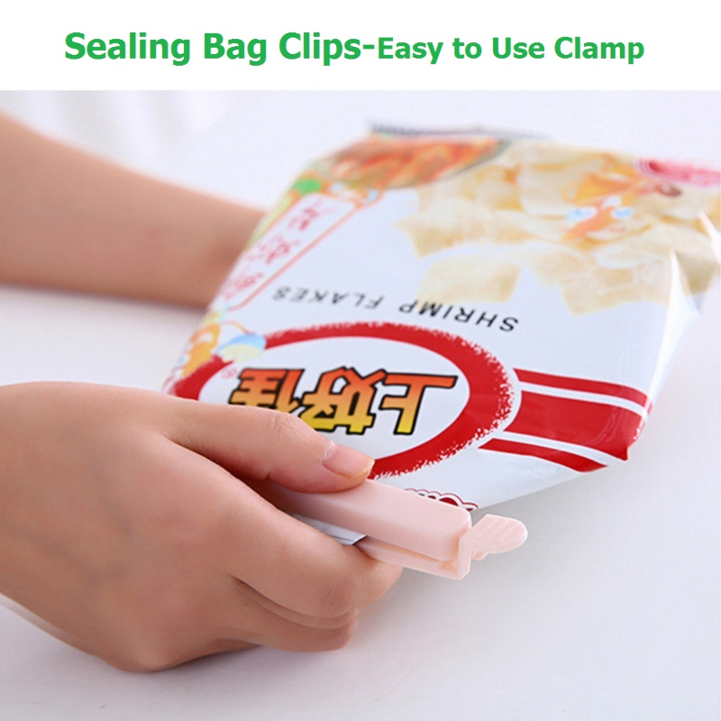10PCS คลิปอาหาร Snack ซีล Clip12/15.5ซม.แบบพกพาที่เก็บอุปกรณ์ในครัวเครื่องมือเข็มขัดแบบยืดได้ถุงบรรจุภัณฑ์ Clamp