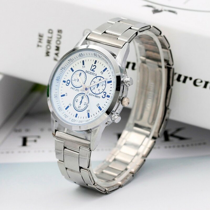 Watch Men Stainless Steel Sport Hot Fashion Mens Watches Top Brand Luxury Wrist Watch Quartz Clock Watch Men Hour Wrist Analog