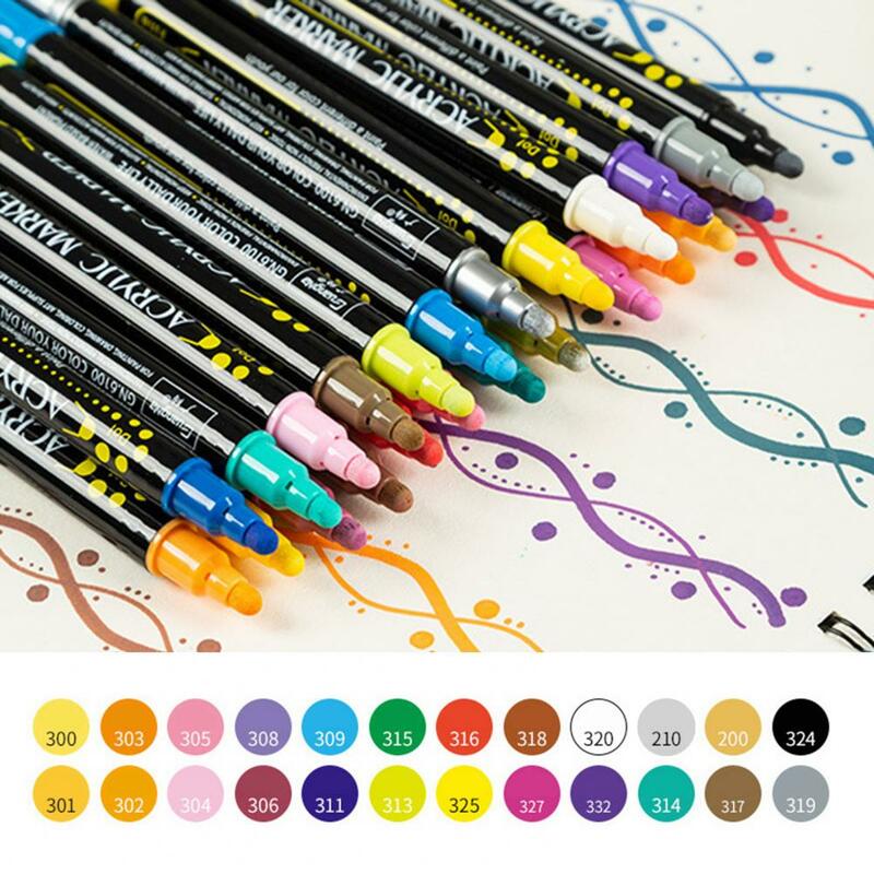 Multi-superfície Canetas Marcador, Rock Pintura Marcador Pen, Versátil Dual Tip Canetas Marcador, Artesanato DIY, Madeira, 12, 24, 36, 48
