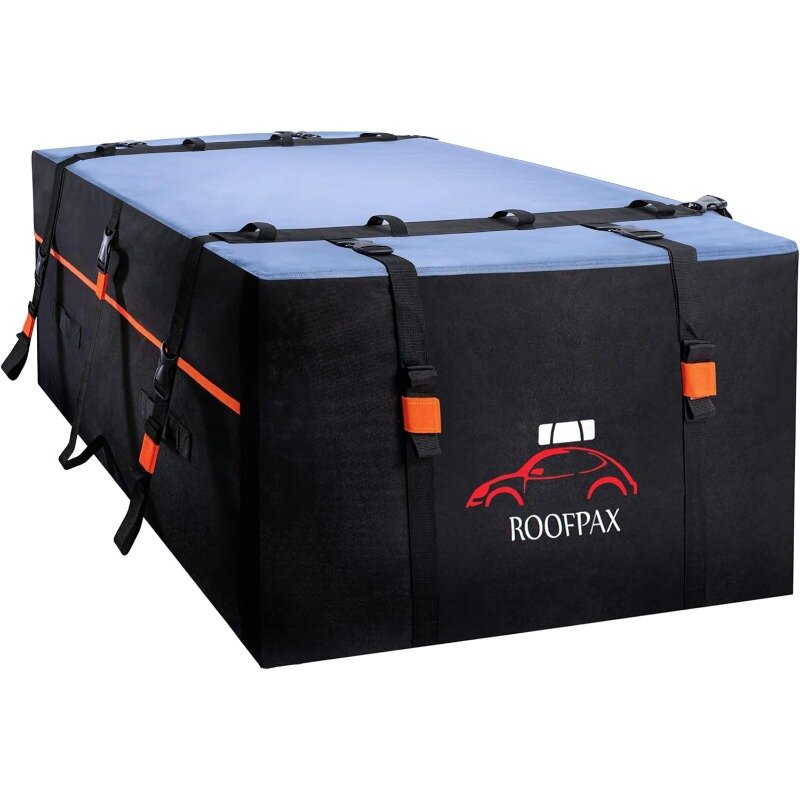 RoofPax-23 cm. Rooftop Cargo Carrier Bag, Extra impermeável, duplo zíperes intempéries, esteira integrada