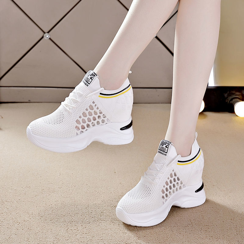 New Women Sneakers 2023 Summer Autumn High Heels Ladies Casual Shoes Women Wedges Platform Shoes Female Thick Bottom Trainers