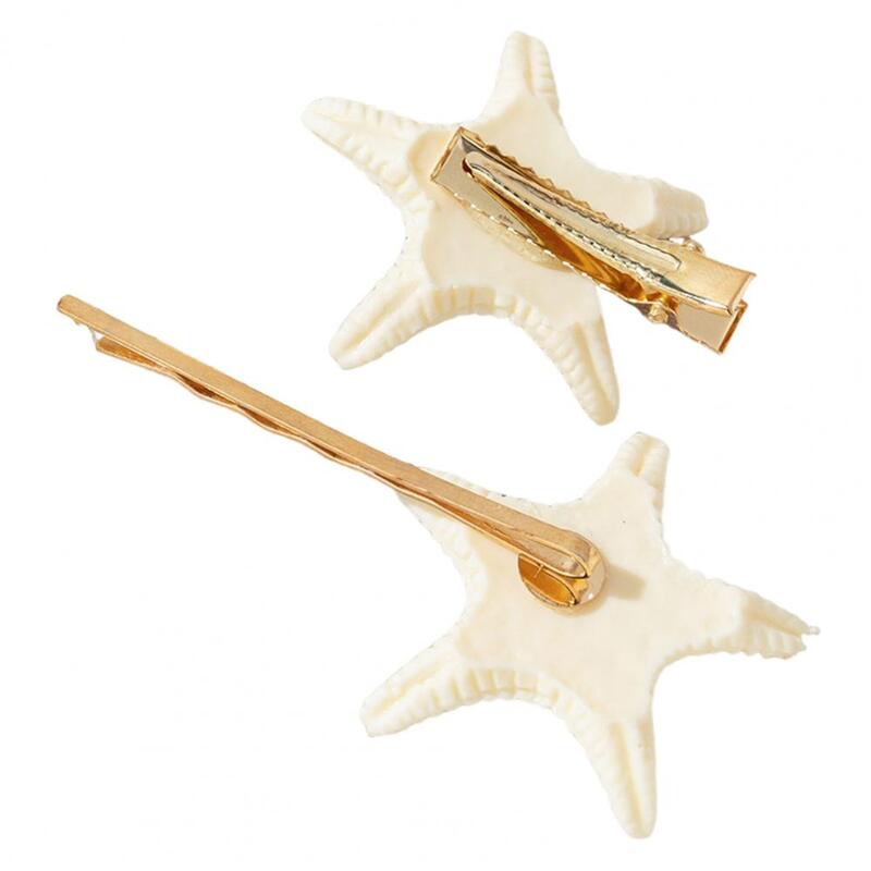 Starfish forcine per capelli accessori per capelli a forma di stella squisiti accessori per capelli Vintage conchiglia stella marina naturale per leggero
