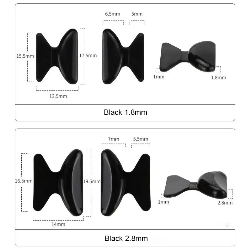 5 Pairs Anti-slip silicone Stick On Nose Pads for Eyeglasses Sunglasses Glasses Anti-Slip Soft Glasses Cushions Sticker