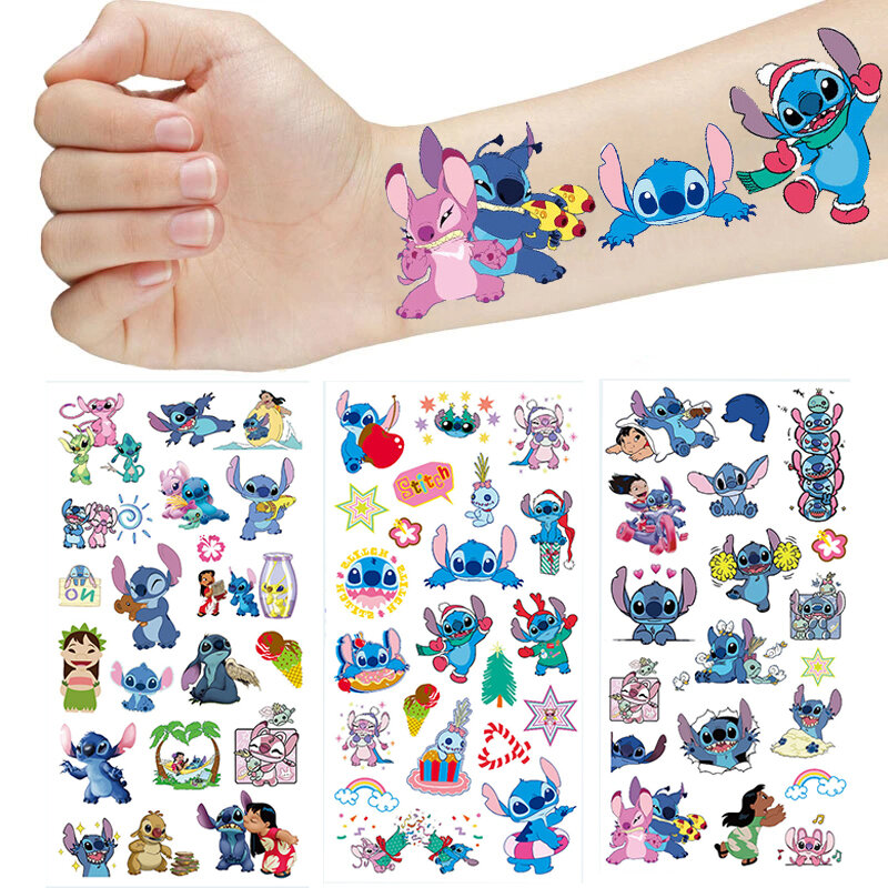 Disney Schattige Cartoon Lilo & Stitch Stickers Diy Dagboek Tattoo Stickers Steek Verjaardagsfeest Decoratie Leuk Klassiek Speelgoed