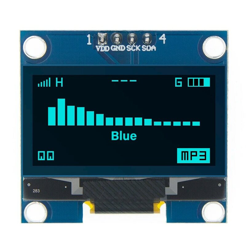 1.3 "โมดูลแสดง OLED สีขาว/สีฟ้าชิปไดรฟ์ SH1106 128X64 1.3นิ้ว OLED LCD LED IIC I2C สื่อสารสำหรับ Arduino