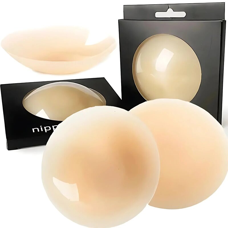 Forros de capa adesiva de silicone para mulheres, fita mamária, adesivos invisíveis no peito, almofadas de sutiã pegajosas, acessórios íntimos